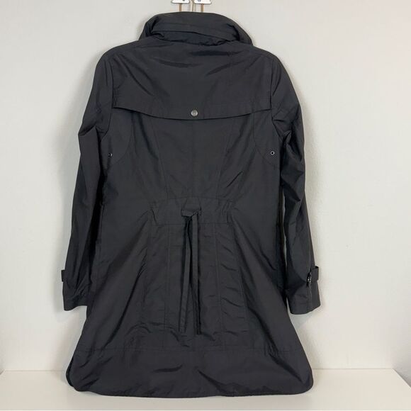 Cole Haan Black Packable Rain Jacket Convertible Hood S - Picture 5 of 12